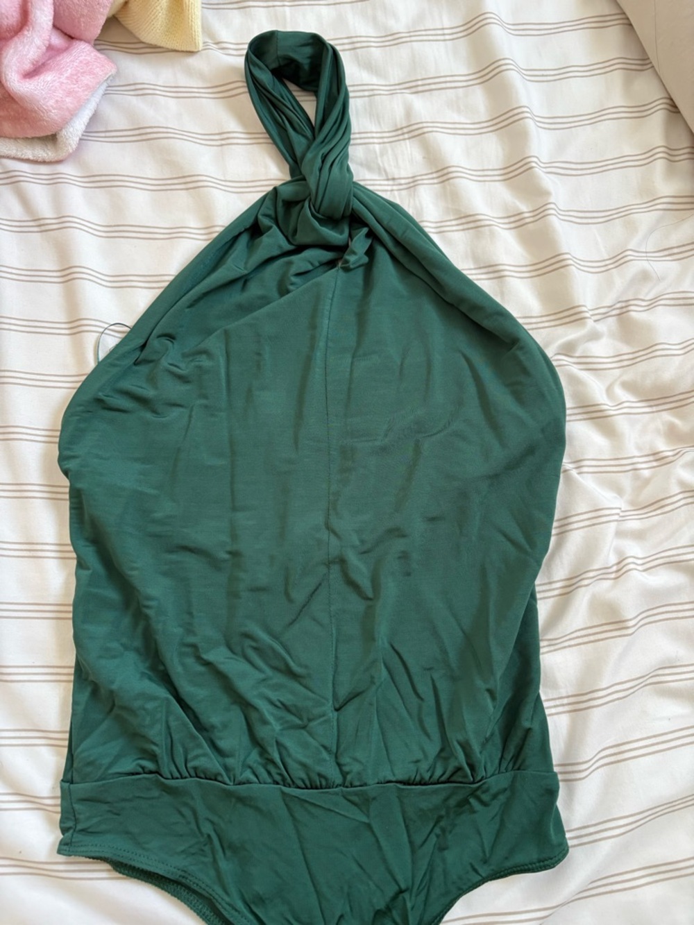 Dynamite Deep Green Halter One-Piece